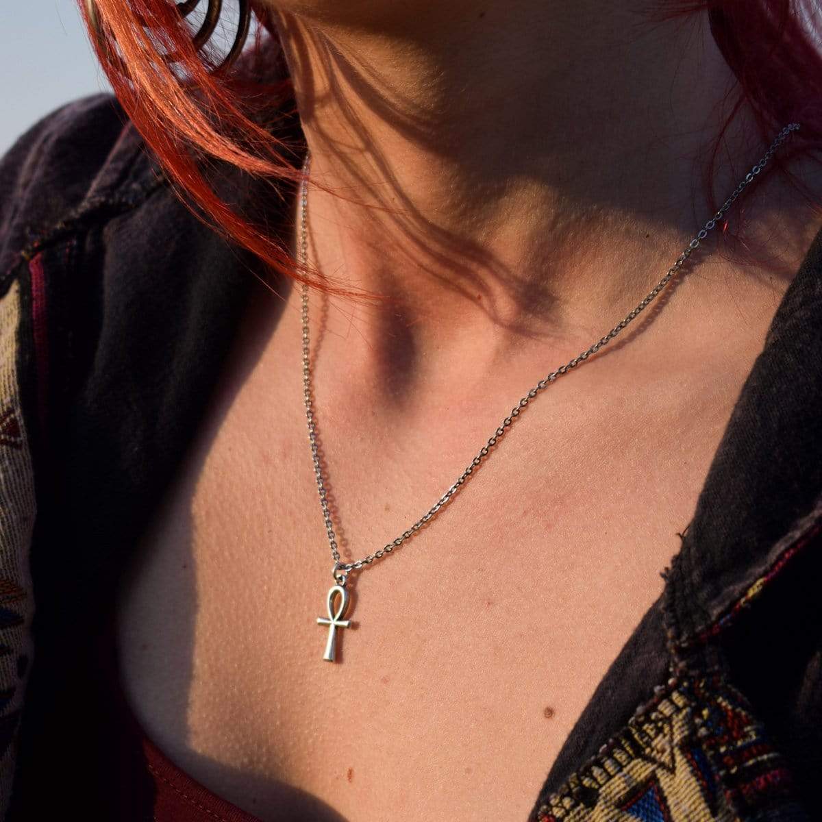 ethnic necklace Ankh Amulet