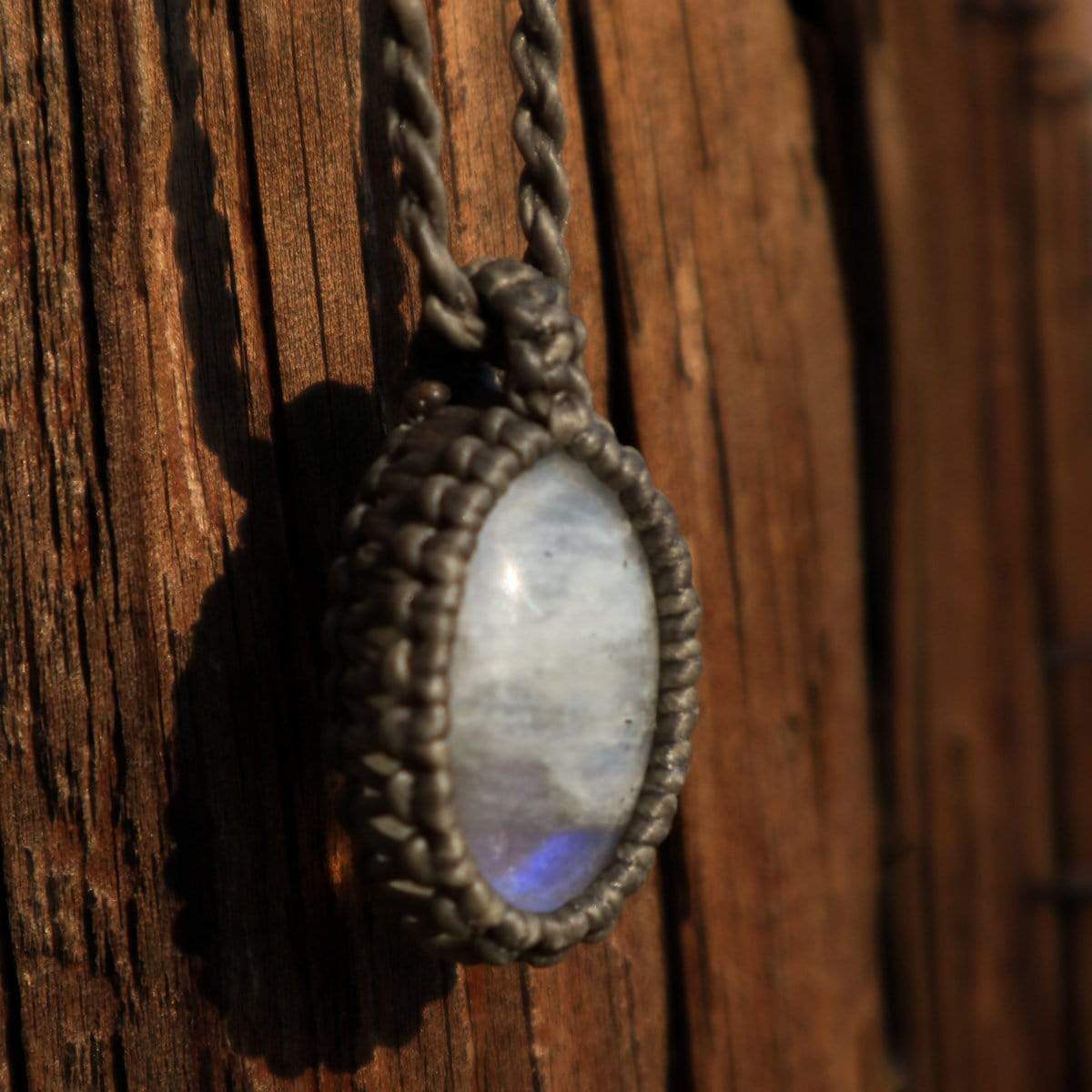 Macrame pedant Moonstone Pendant