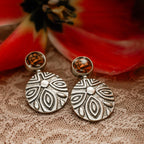 Earrings Amber Flower Earrings