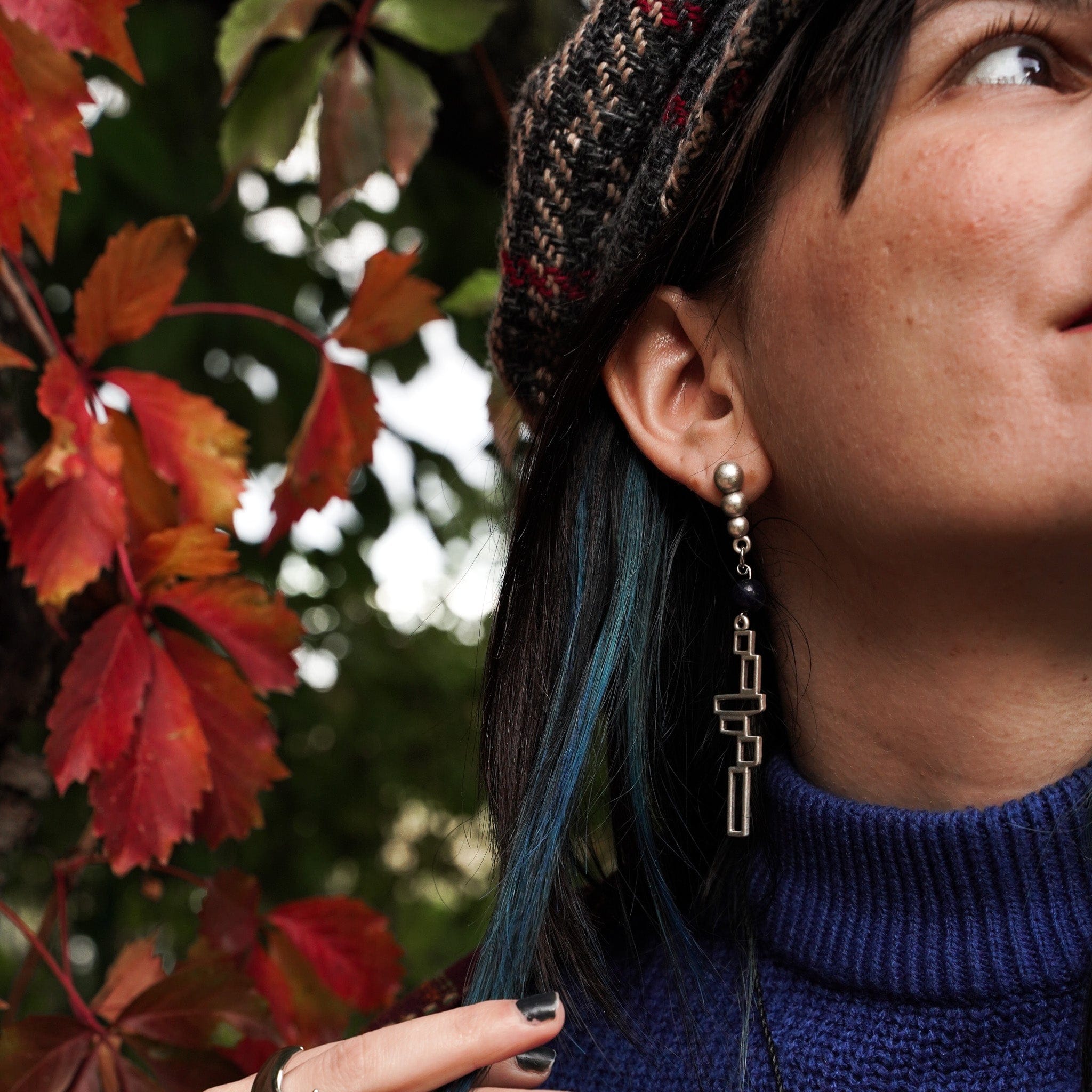 Earrings Cyan Veil Earrings