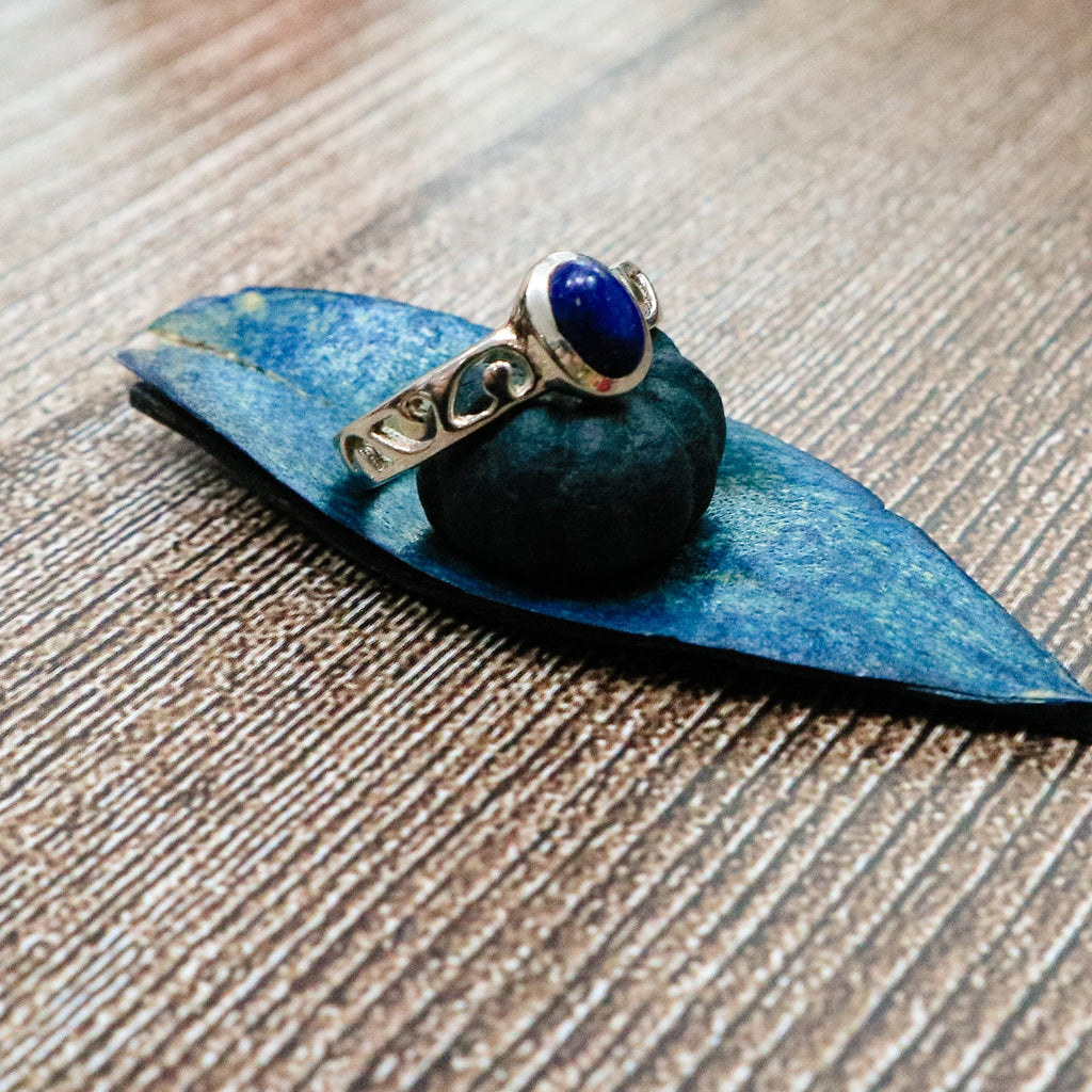 Rings Carved In Blue Ring