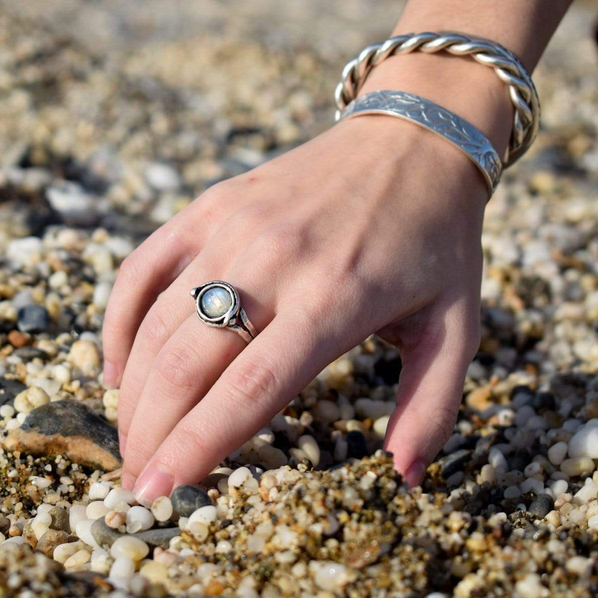 Ethnic ring In Love with Moonstone Ring